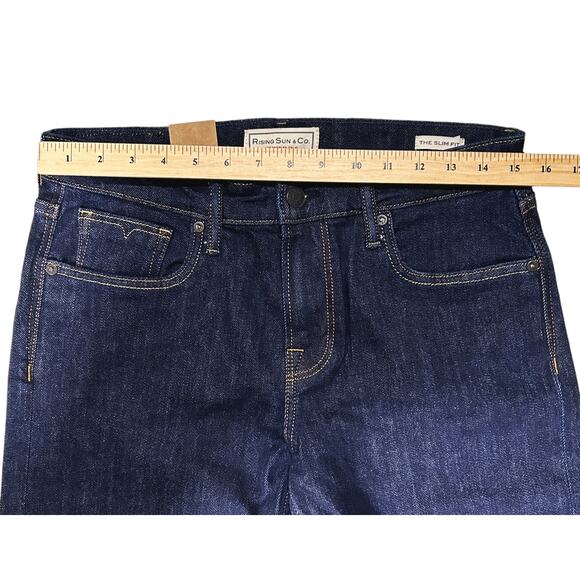 NWT Rising Sun & Co Slim Fit Stretch Dark Wash Jeans 30X34 - Picture 2 of 7